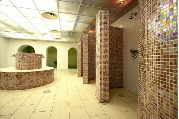 Latvia Sauna - Balta Pirts Shower Room. Photo by Ann Randall
