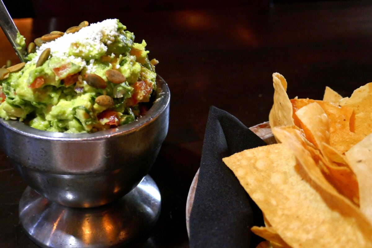 Tableside Guacamole with cilantro at The Mission.