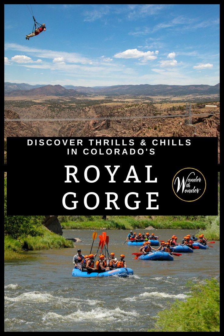 Cañon City makes a perfect base for exploring the Royal Gorge. Venture out by train, gondola, raft, zip line, jeep, and skyrocket to witness breathtaking views. #Colorado #RoyalGorge #zipline #adventure #adventuretravel #rafting