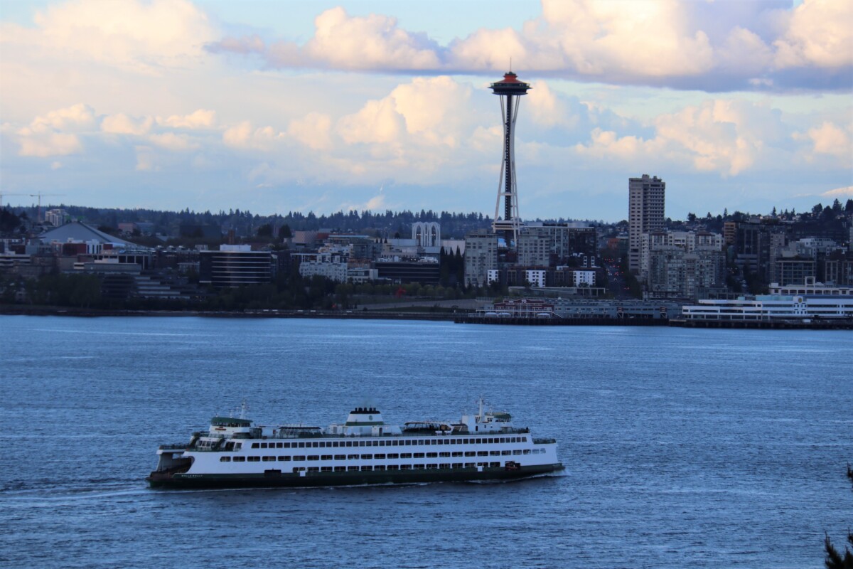Two days in Seattle, check out the Space Needle from the water.
