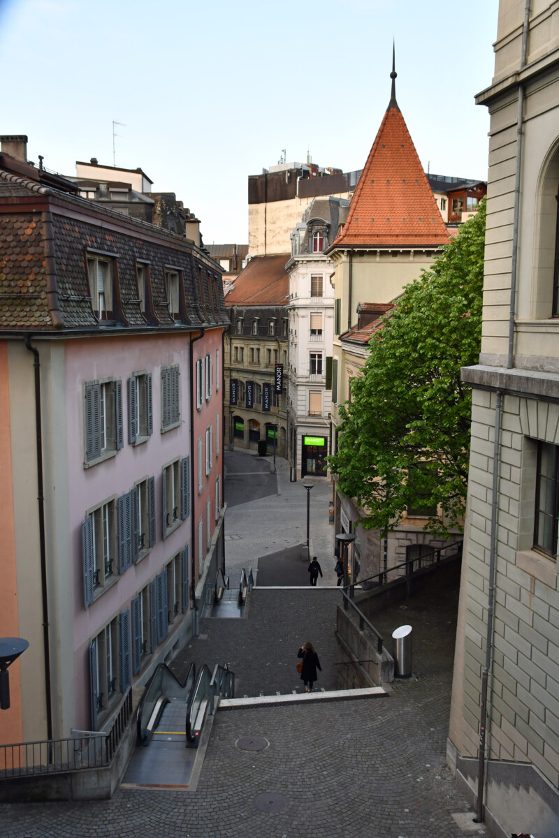 Lausanne's old town.