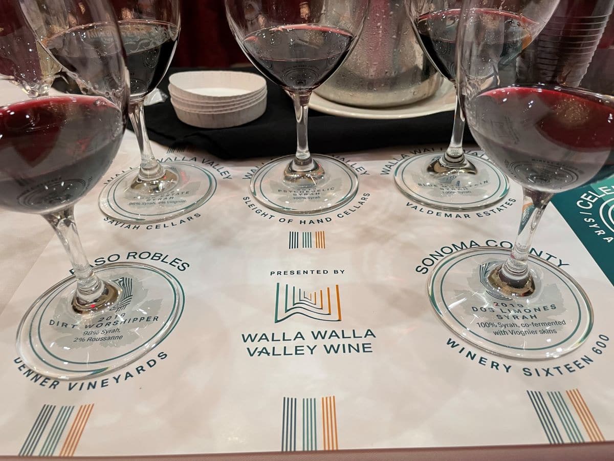 Celebrate Syrah Walla Walla Valley Wine panel sips.
