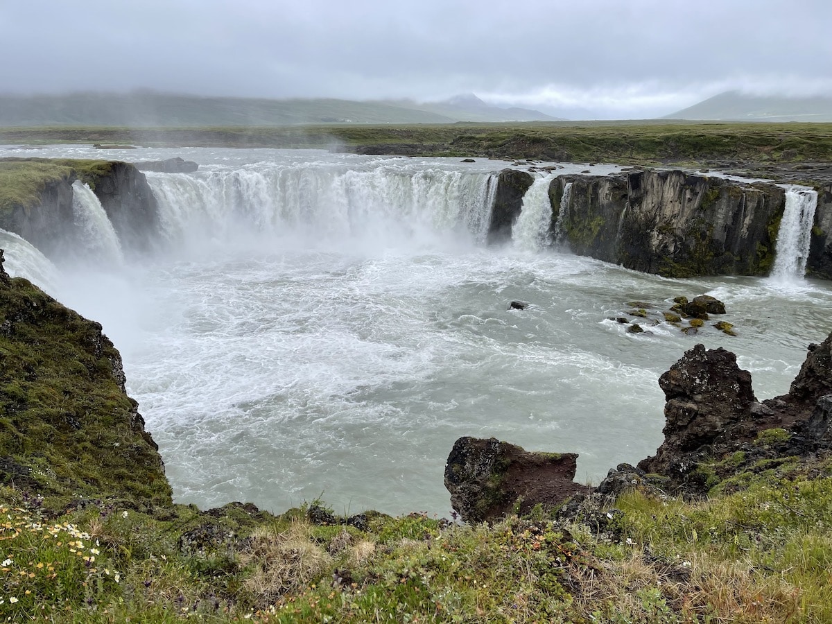 Godafoss Waterfall near Akureyri, a stunning stop when cruising Iceland.