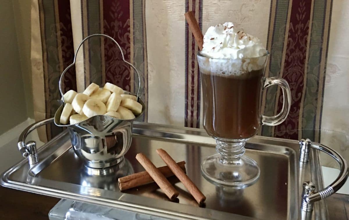 The Bananas Foster Toddy is a great hot winter cocktail.