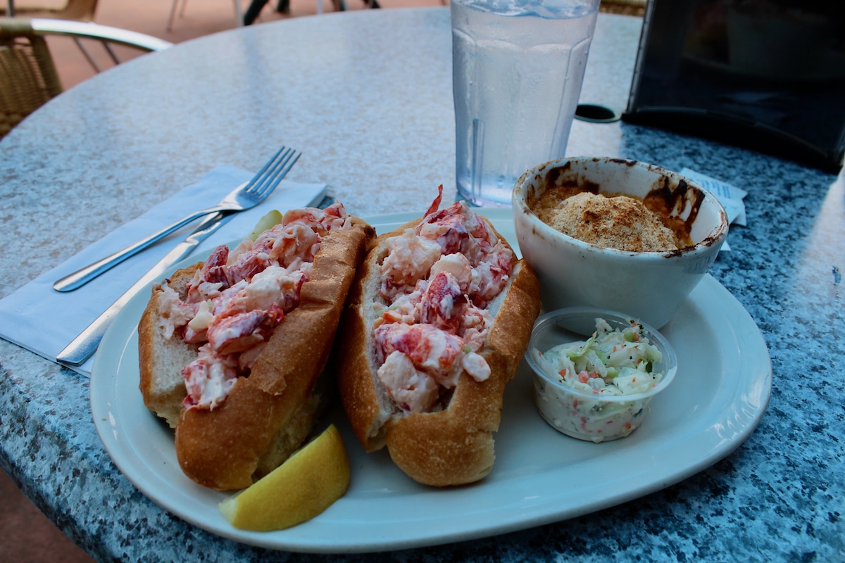 Lobster rolls at Woody's Crab House, in a small Maryland town.