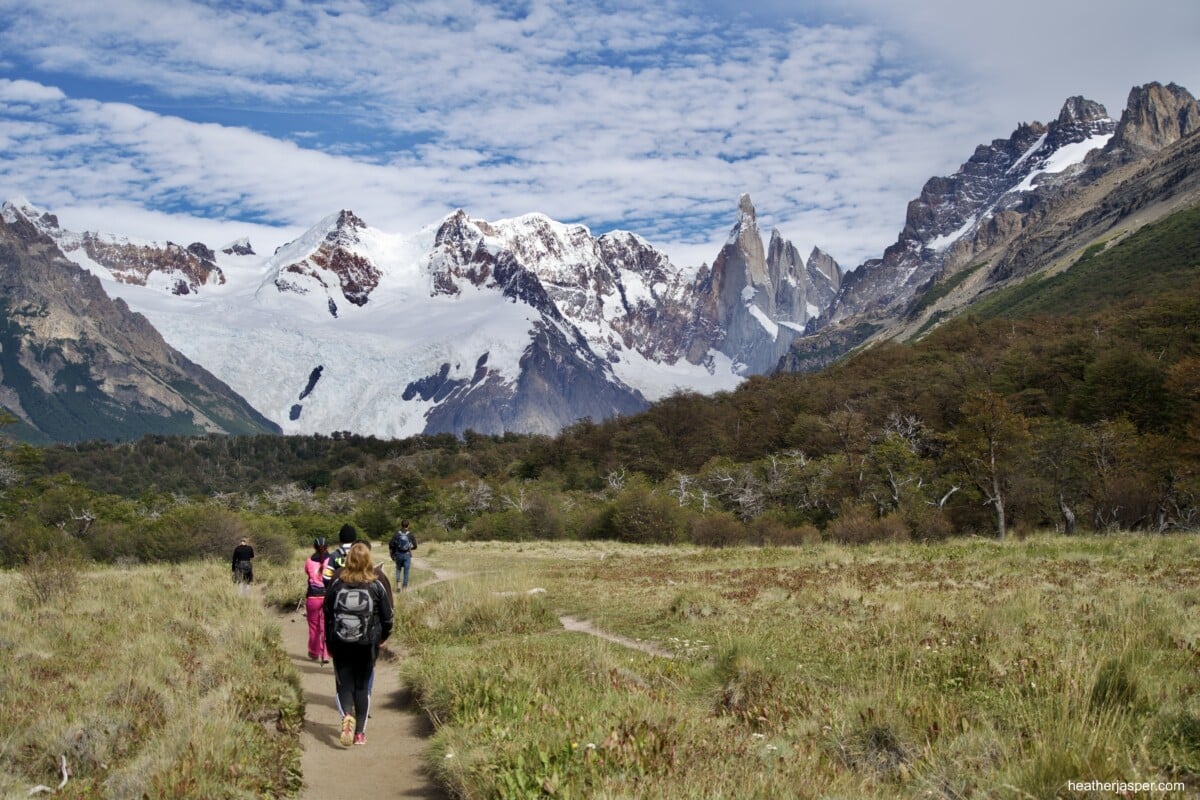 A view of Grand Glacier while hiking in Patagonia.