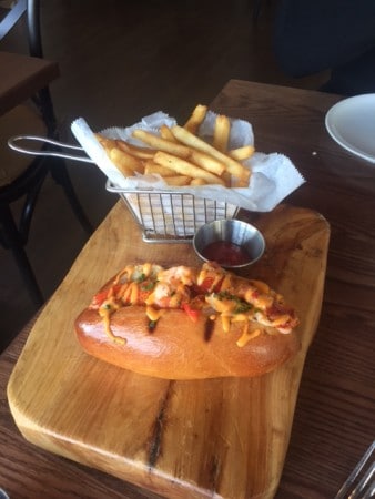The Hampton's are known for lobster rolls...off season they are hard to find but enjoy one at the refurbished Gurney's Montauk. Photo credit: Barbara Barrielle