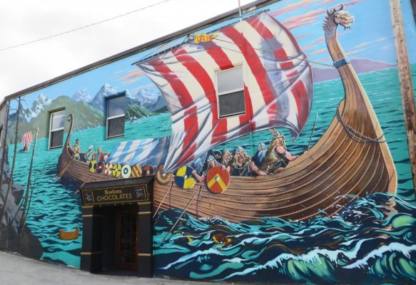 Viking Ship Mural Poulsbo Washington