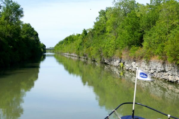 Cruising along the Erie Canal with Lockport Locks and Erie Canal Cruises. Photo by Susan Lanier-Graham