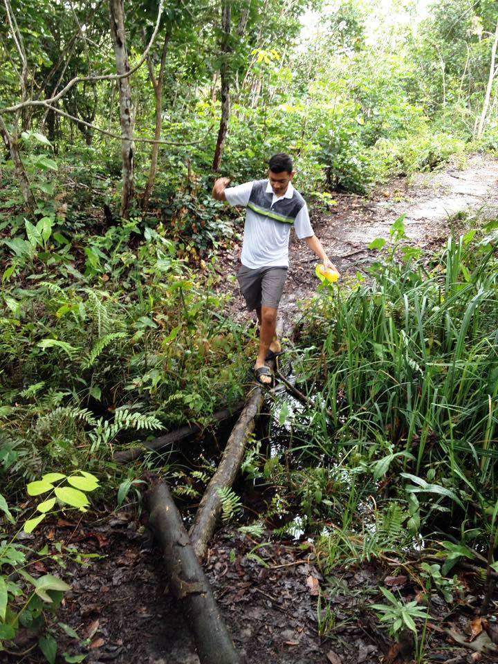 Hiking near the Ayonto Hororo Eco-Lodge in Guyana