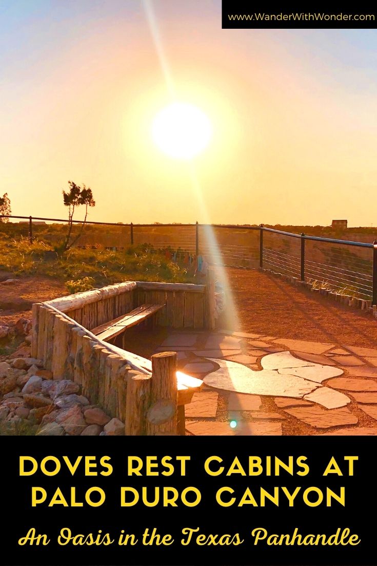 I discovered an oasis filled with wow moments in the Texas Panhandle during a visit to Doves Rest Cabins. Doves Rest sits on the rim of Palo Duro Canyon and is about 3 miles from the Palo Duro Canyon State Park. Doves Rest Cabins is ideal when you want to disconnect and reconnect. It is an ideal pet-friendly place to stay during a road trip or for a family-friendly escape to the second largest canyon in the U.S.
