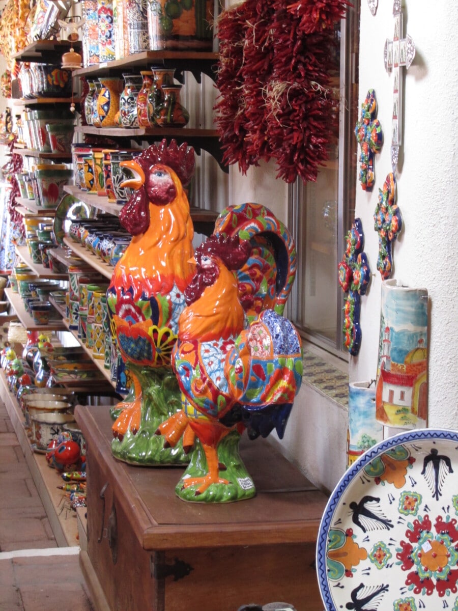 Pottery Roosters mexican pottery