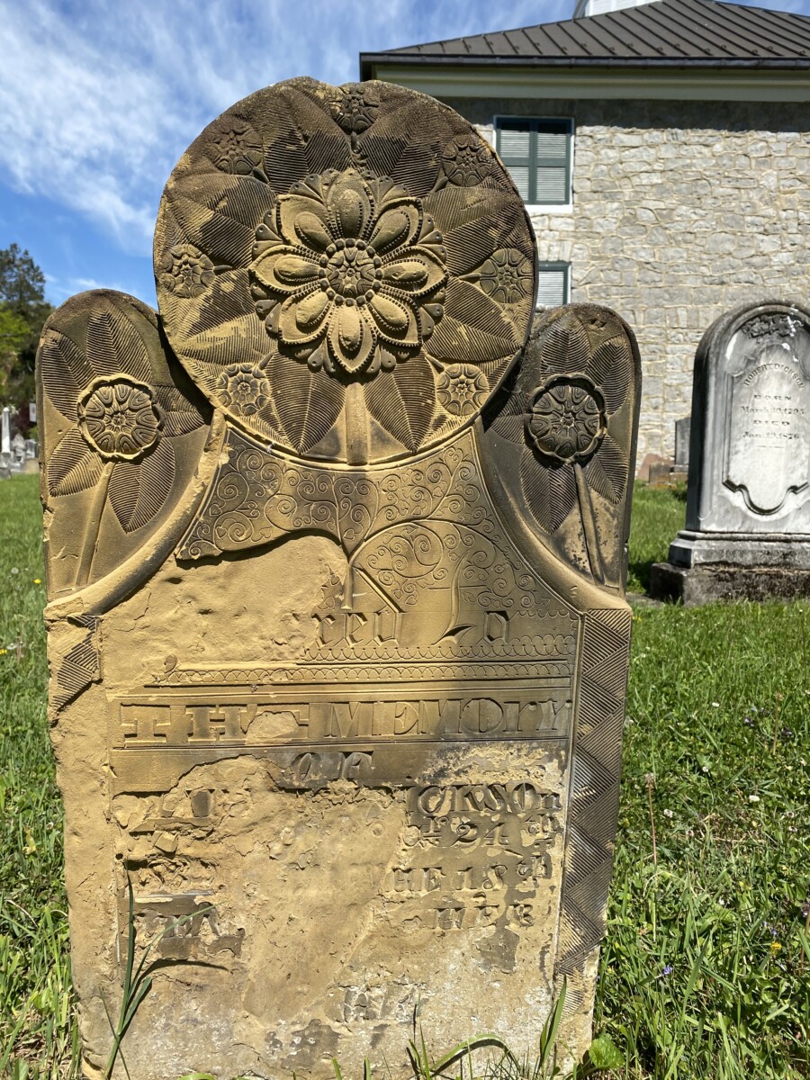 sandstone grave marker