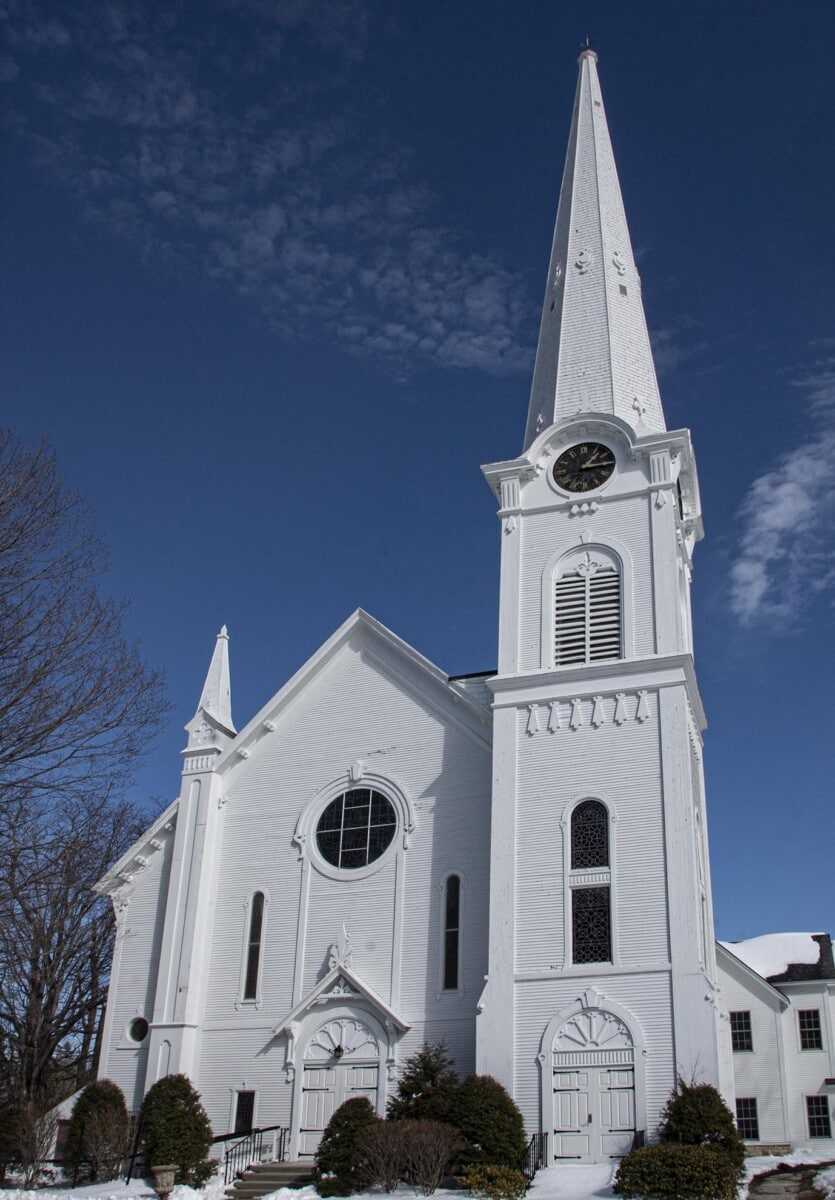 church steeple in Manchester, Vermont
