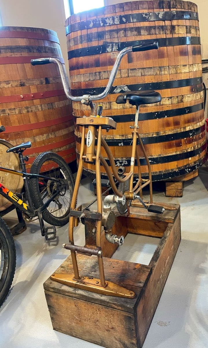 Bike used to pump wine into barrels at Illahe Vineyards
