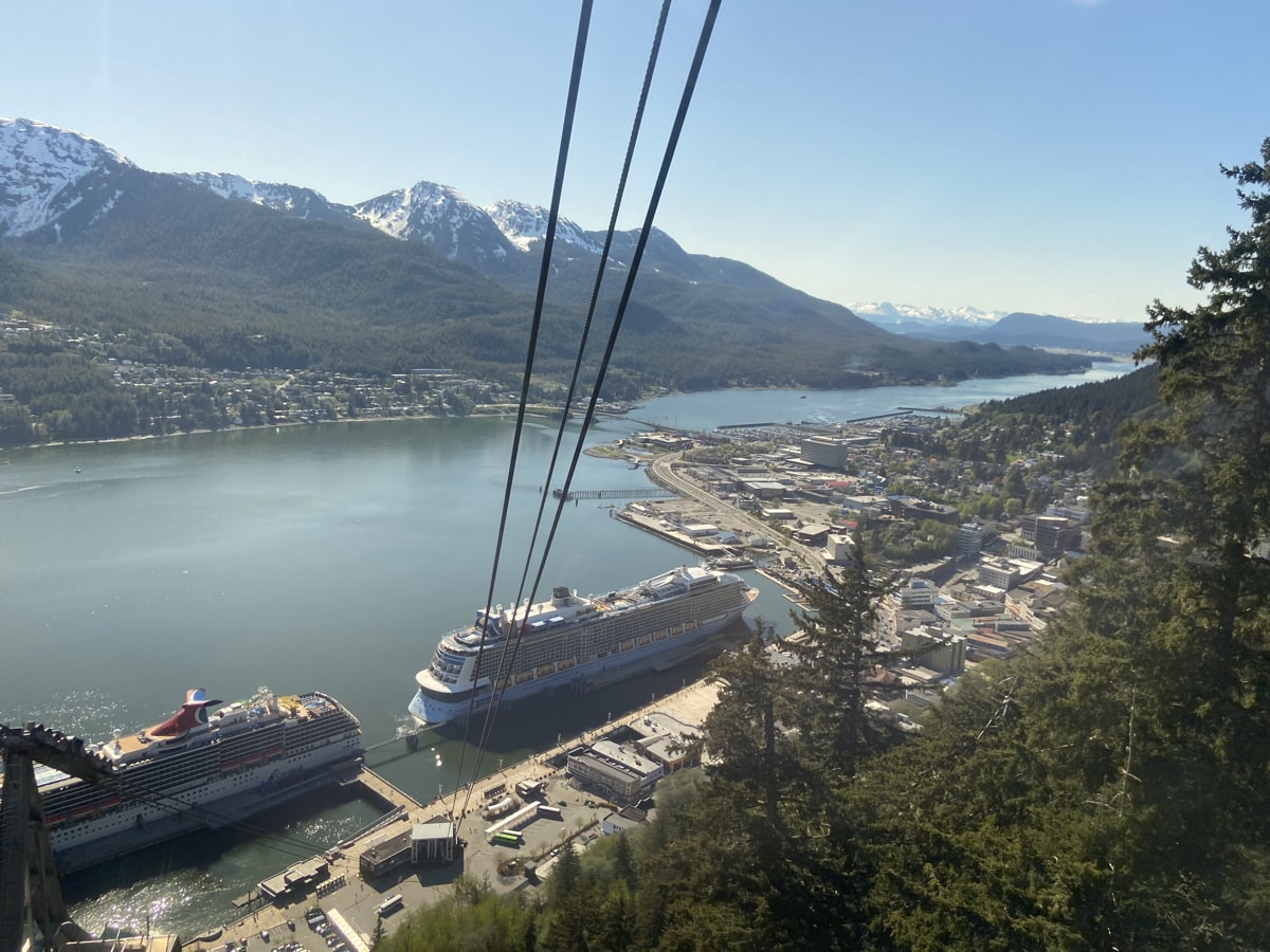 View from the top of the Goldbelt Tram in Juneau