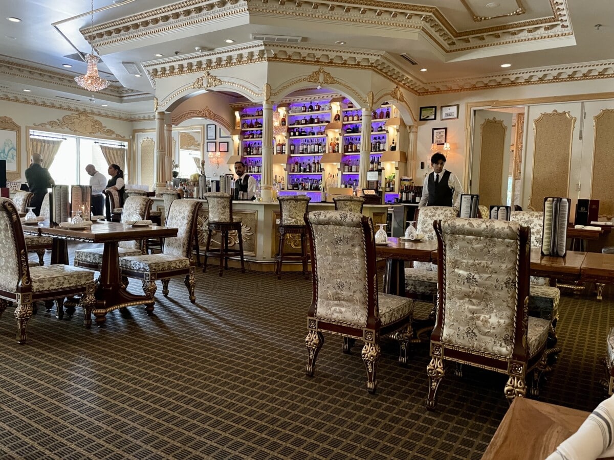 The dining room at the Royal Taj is one of the finest in Maryland.