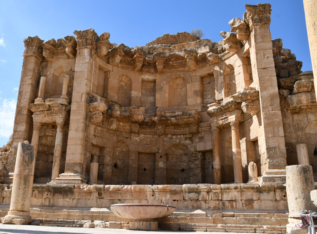 The Nymphaeum is just one of the sites in Jerash near Amman.
