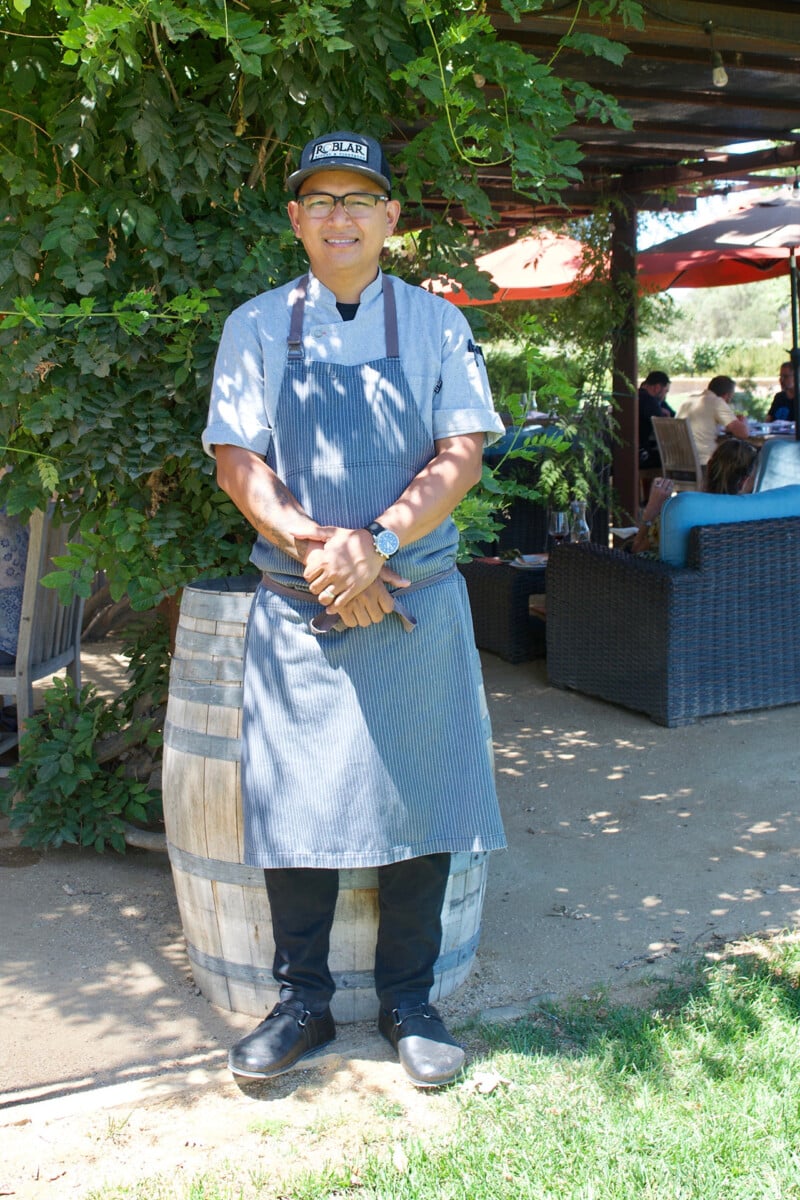 Chef Peter Cham at Roblar Winery.