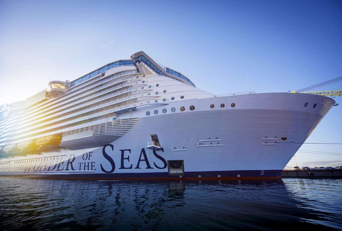 A view of Royal Caribbean's Wonder of the Seas.