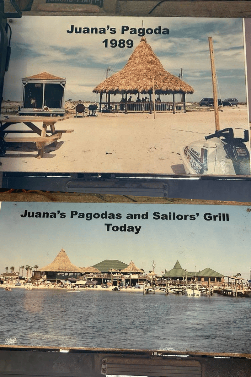 Juana's Pagodas and Sailor's Grill Past And Present.
