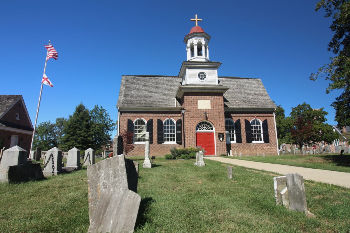 St. Anne's Church in North East is one of Maryland's many historic churches.