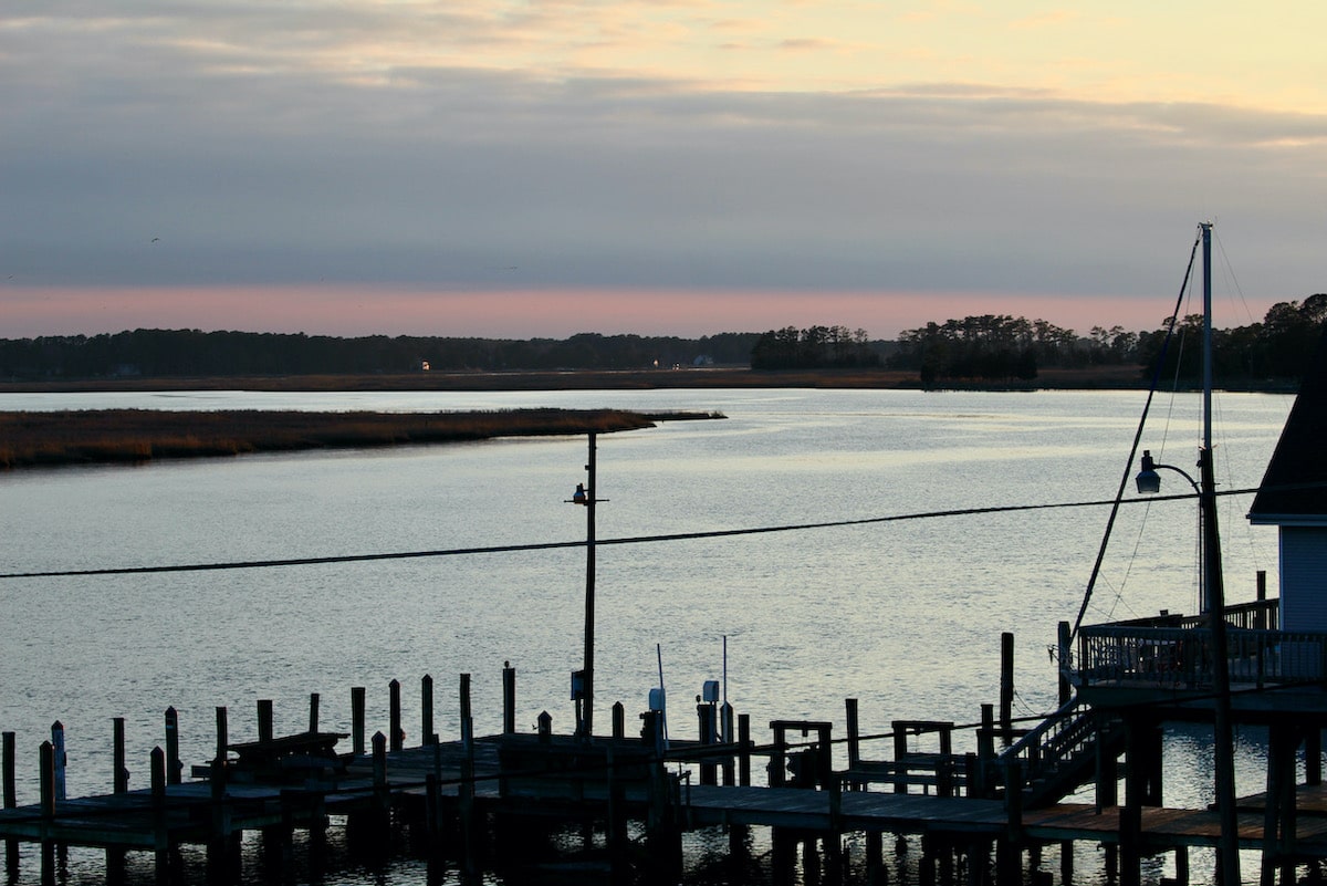 The Wicomico River is seen from the White Haven Hotel, a must see when you visit Maryland.