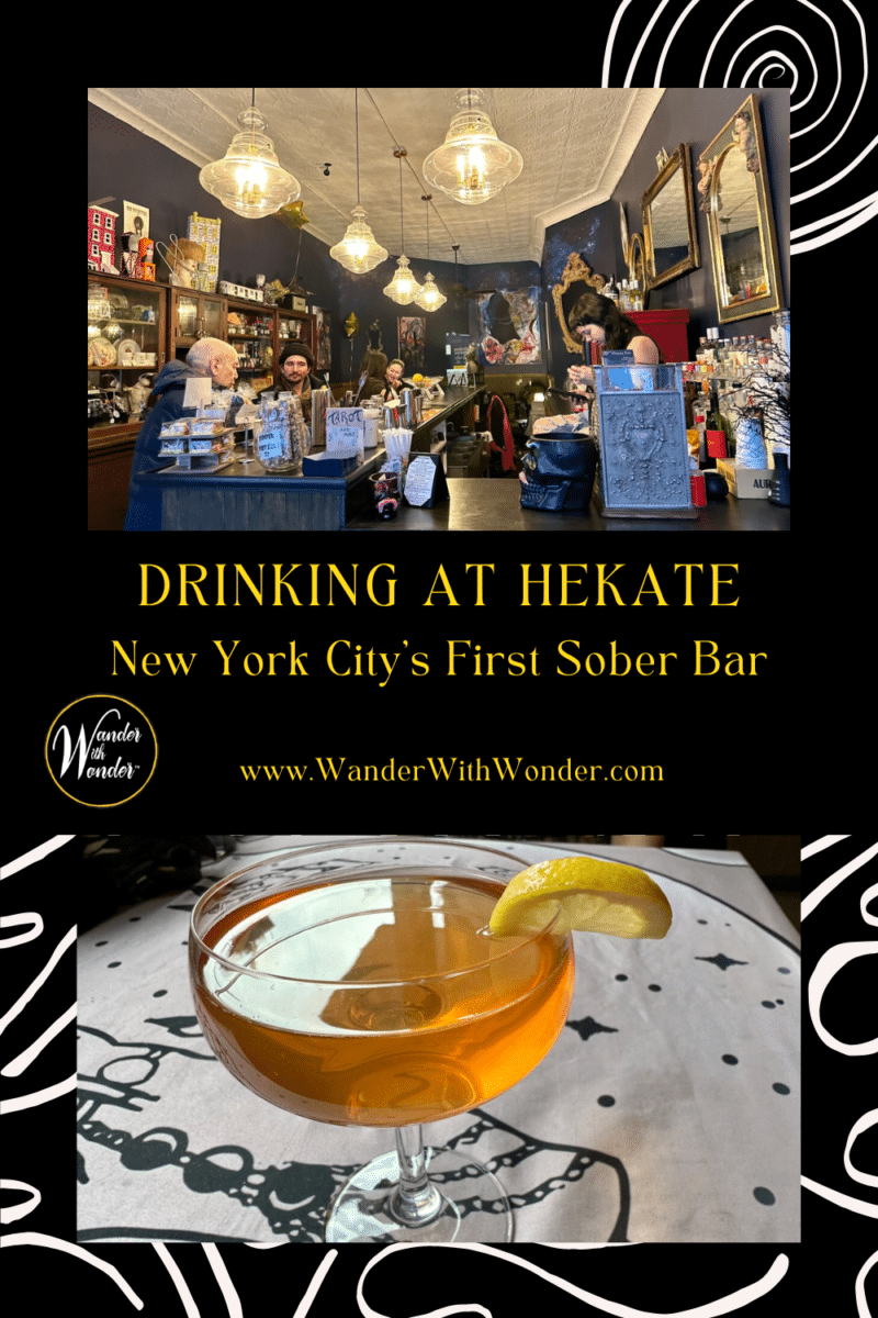 Looking for a spot to socialize and hang out in New York City but want to avoid alcohol? Check out Hekate, New York City's first sober bar—with a bit of a witchy vibe.