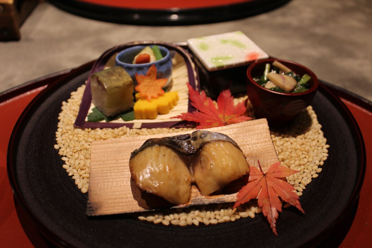 One of many courses at Kane Midori Hotel restaurant. This ryokan is not cheap but well worth the money for its quiet location, excellent onsen baths, and delicious traditional food.