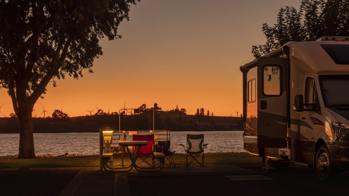 Rv park along side of the delta in Rio Vista Ca. Photo by Larry Crain via iStock by Getty Images