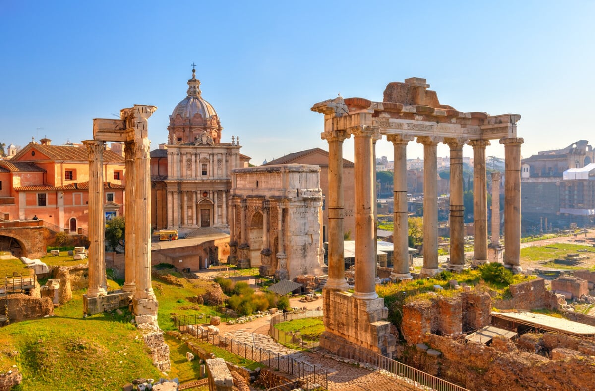 The Roman Forum in Italy. Photo by sborisov via iStock by Getty Images