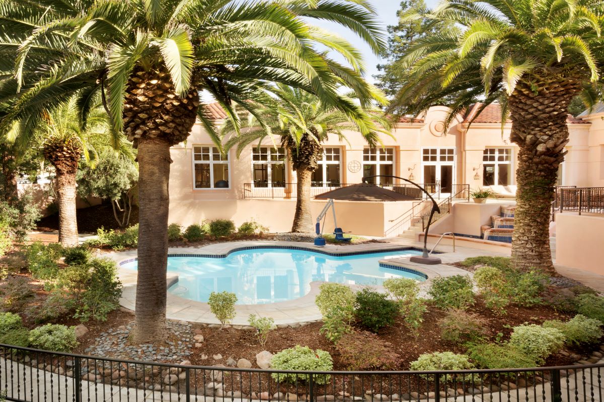 An outside pool at the Fairmont Sonoma Mission Inn & Spa.