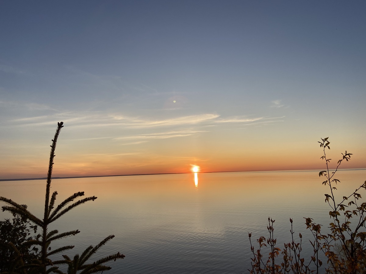 Sunrise over Lake Huron.