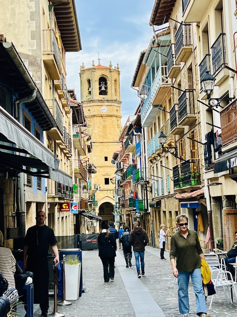 A pleasant afternoon in Old Town Getaria in Spainish Basque Country.