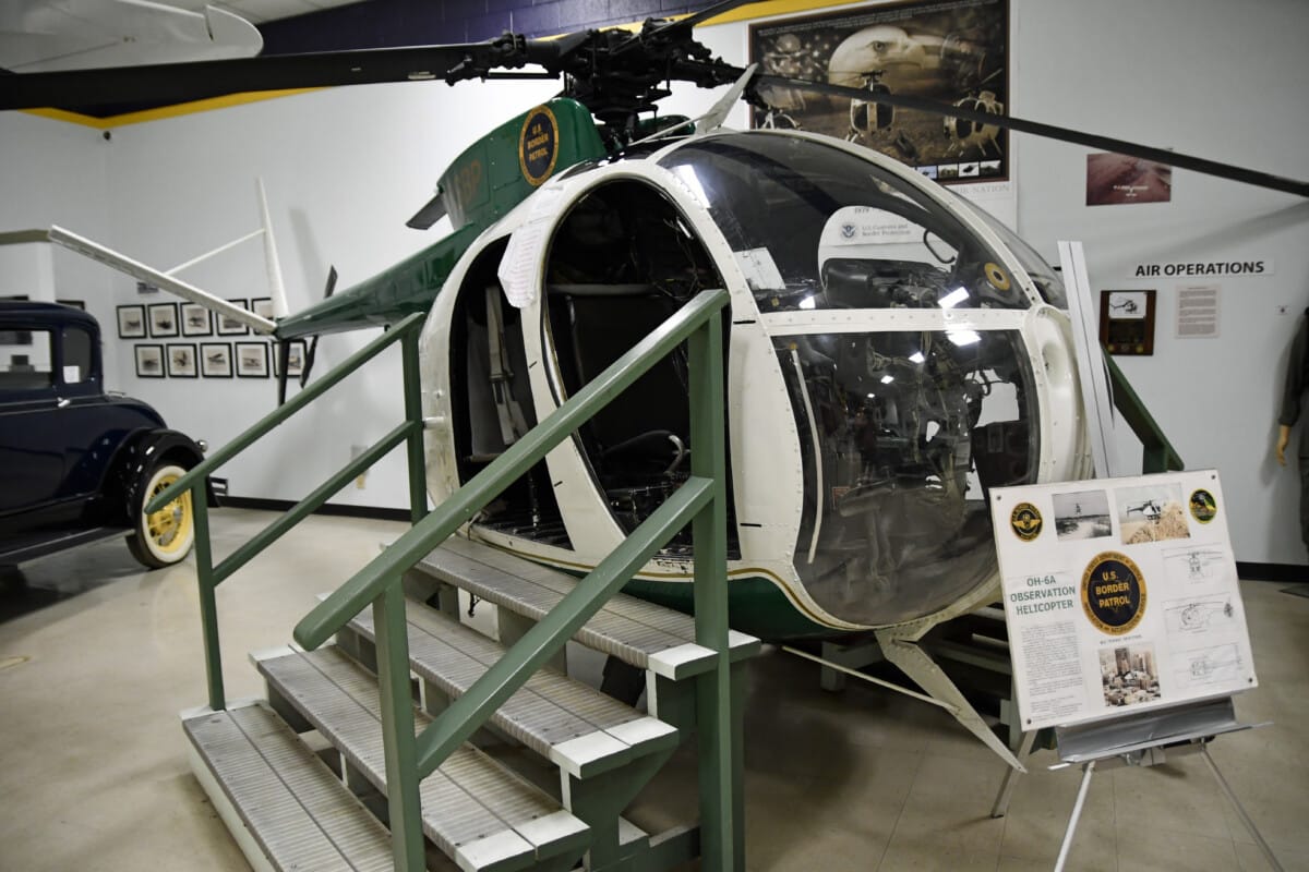 Visitors can sit in this helicopter at the Border Patrol Museum in El Paso. Photo by Teresa Bitler