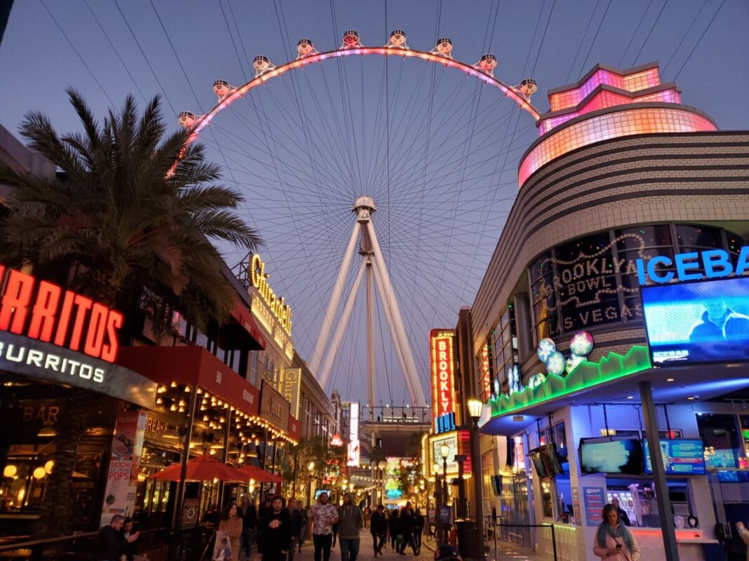 The Linq Promenade is home to the High Roller observation wheel and Minus 5° Ice Bar. Photo by Teresa Bitler.