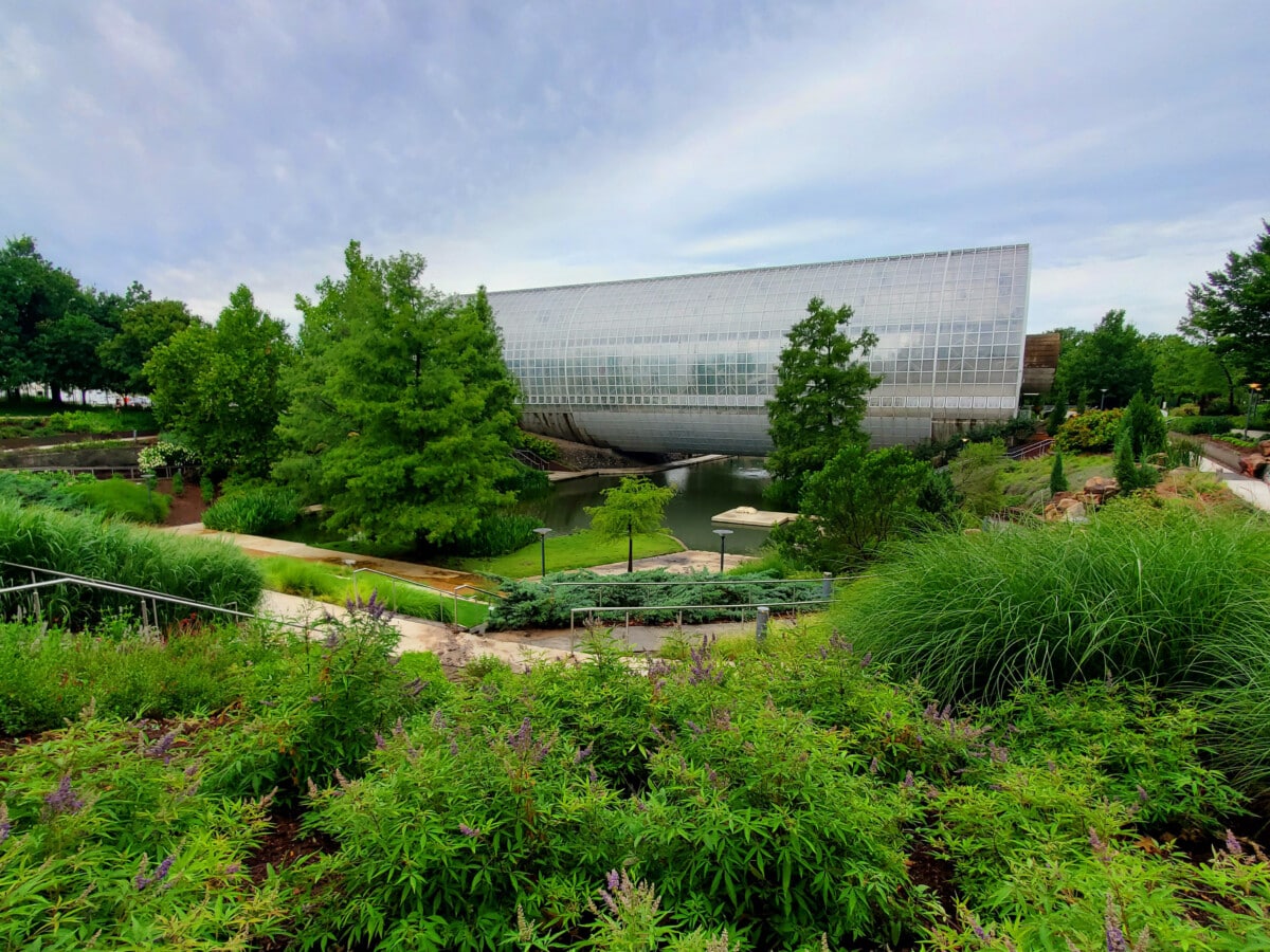 Myriad Gardens in downtown Oklahoma City is free to explore. Photo by Teresa Bitler.