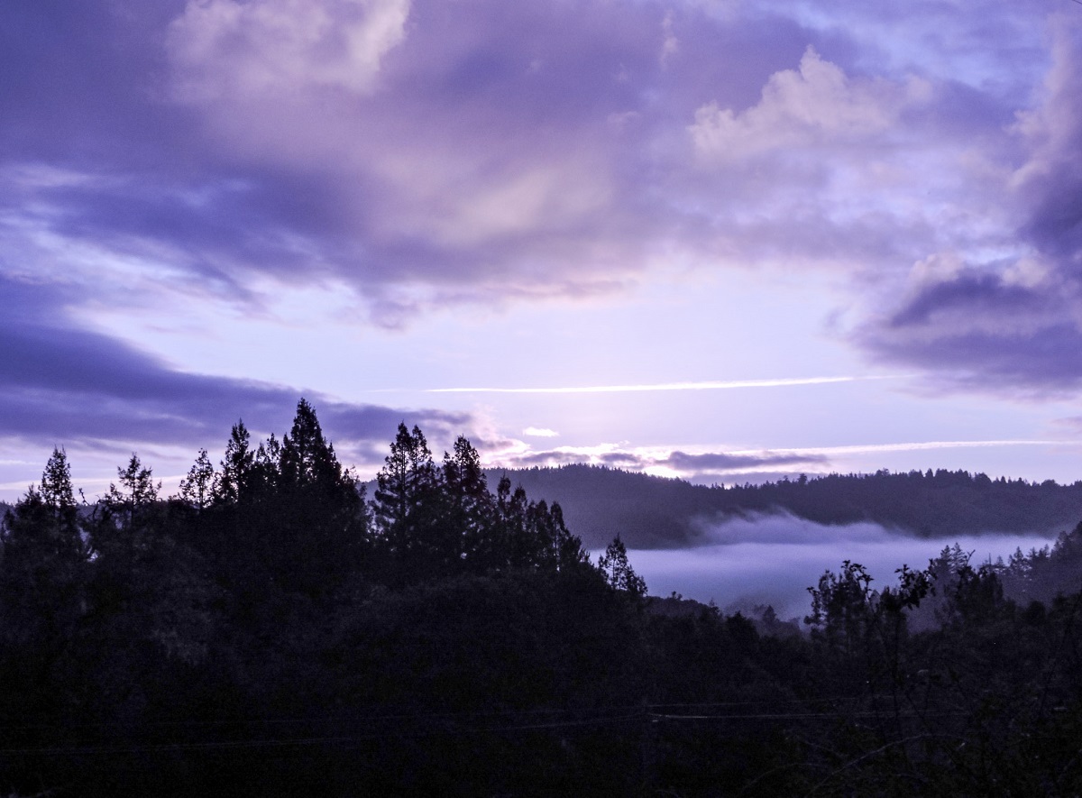 View of Anderson Valley at sunrise