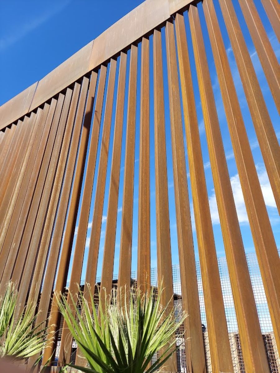 The metal wall built along the Mexico and United States border in Los Algondones