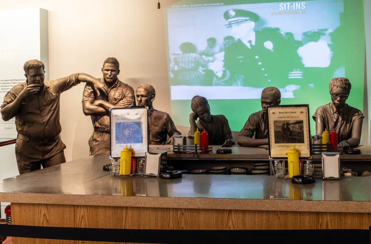 National Civil Rights Museum: Students during a lunch counter sit-in
