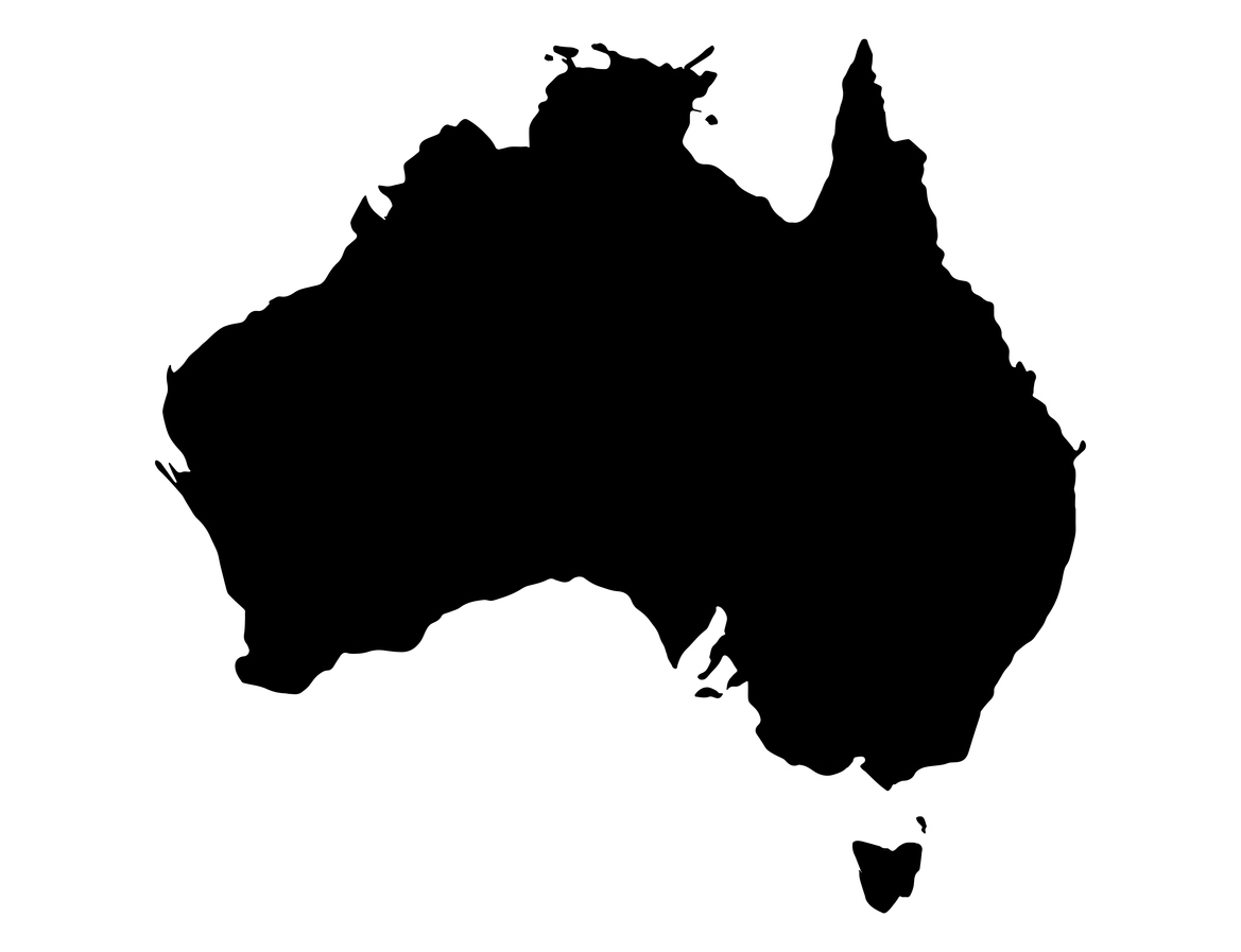 Australia map isolated  on white or transparent  background,Symbol of Australia, template for banner,card,advertising, magazine, and business matching country poster, vector illustration
