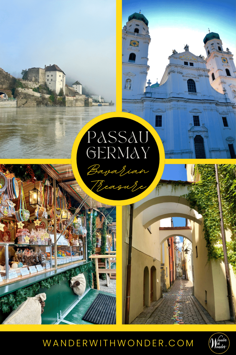 Passau, Germany, is a charming town steeped in history. The City of Three Rivers sits on the banks of the Danube, Inn, and Ilz Rivers. Read on for why you should plan your trip to Passau, in the heart of Bavaria. | Where to Visit in Bavaria | Hidden Gems in Germany | What to Do in Passau, Germany | Towns on the Danube River | Passau Christkindlmarkt