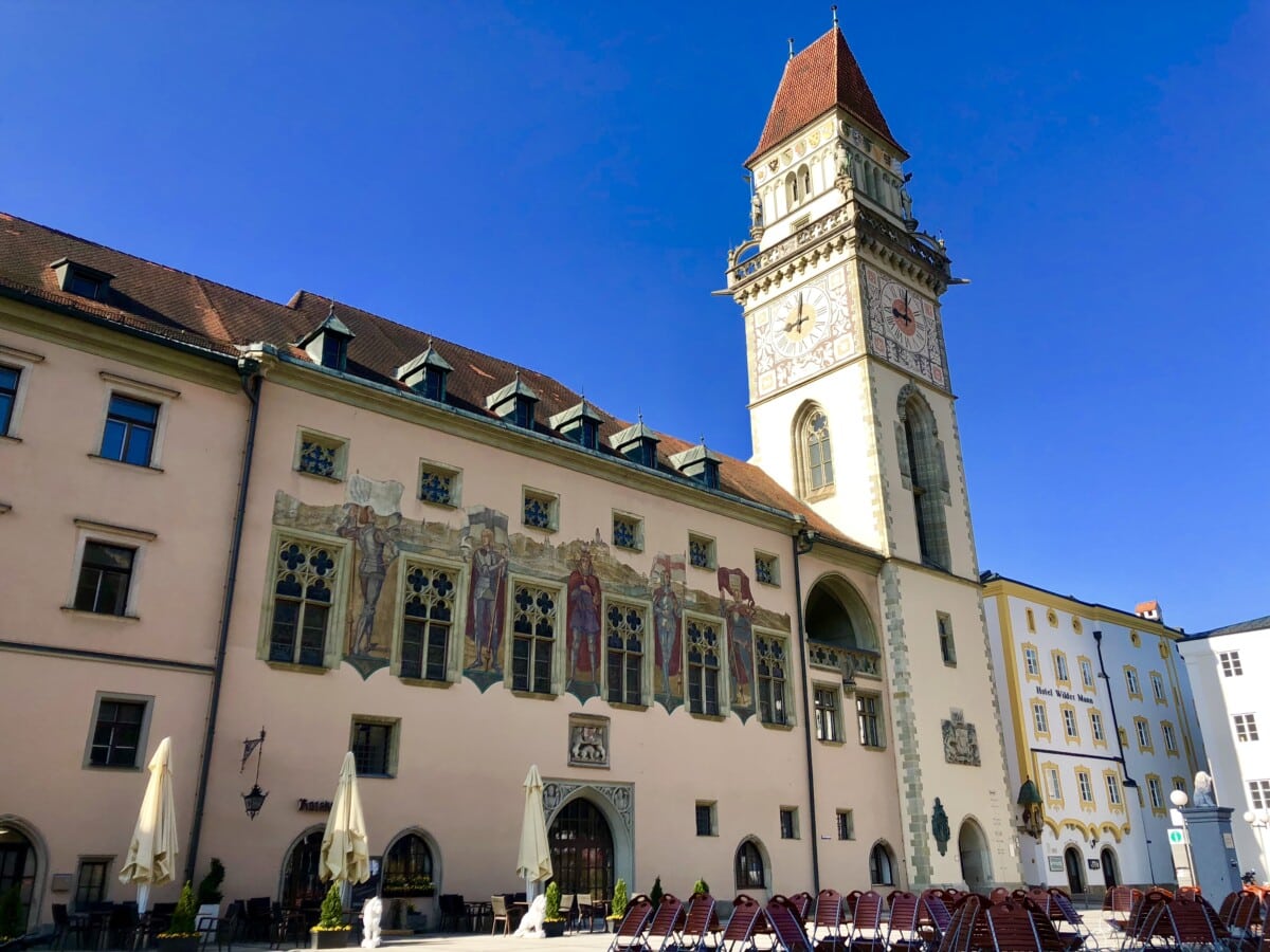 Hotel Wilder Mann and the Altes Rathaus Passau