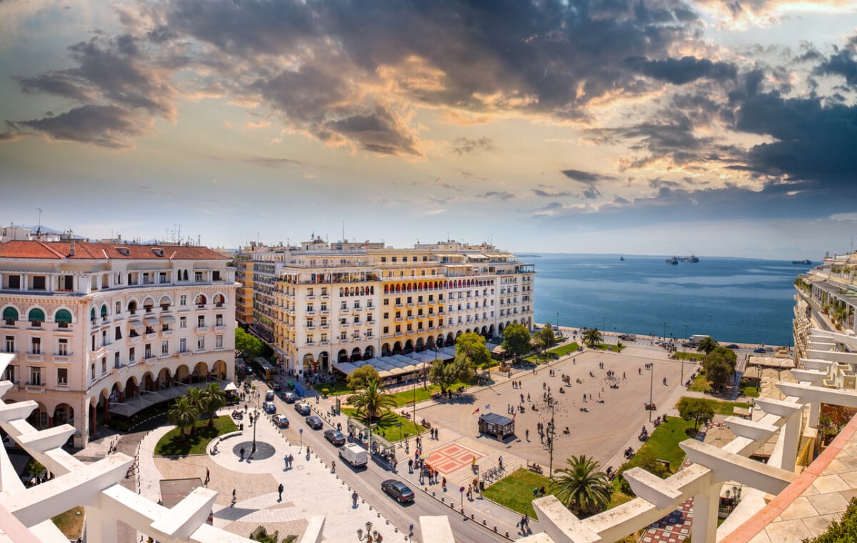 Aristotelous Square at Afternoon, Thessaloniki, Greece.